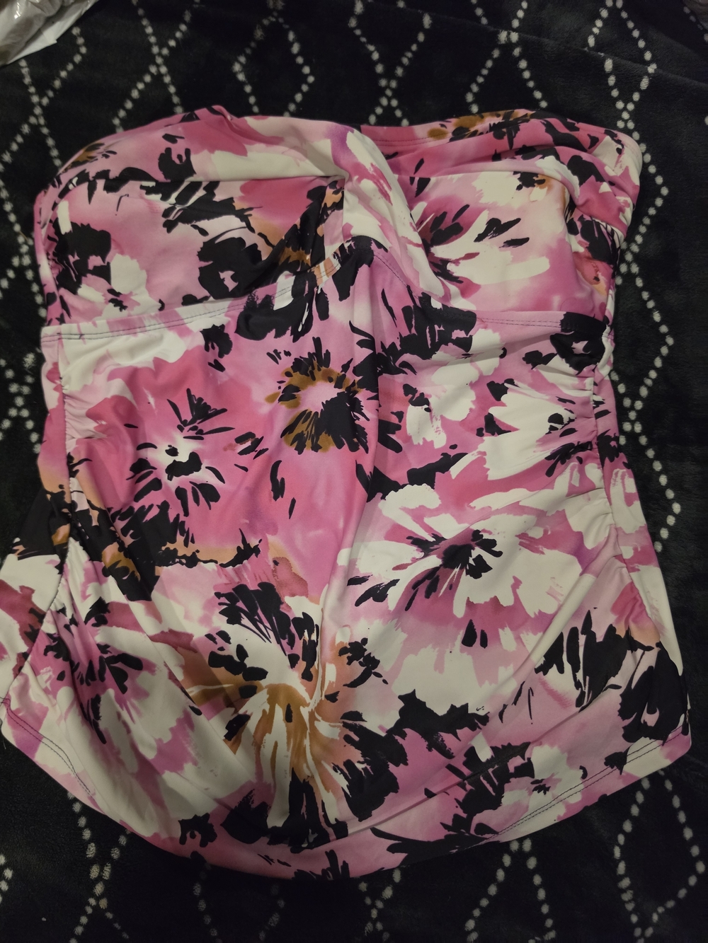 Merona Pink Floral Strapless Dress